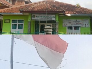 Bendera Merah Putih Tak Layak Berkibar di KUA Bungbulang, Warga Soroti Kurangnya Kepedulian