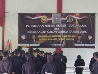 Latihan Bersama PSHT P.17 di Banyudono Berjalan Lancar, Polres Boyolali Kerahkan 124 Personel