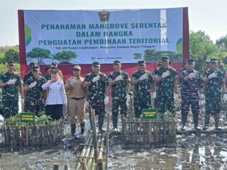 TNI AD Bersama Pemkab Kendal Tanam 1.500 Mangrove di Pesisir Pidodokulon
