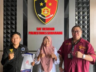 Didampingi FERADI WPI, Nanik Supriyati Jelaskan Pembelian Tabung Gas di Polrestabes Semarang