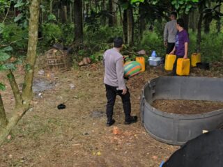 Polisi Gerebek Lokasi Sabung Ayam di Kebun Bambu Cibatu Garut, Sita 8 Ayam Aduan