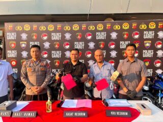 Tim Sancang Polres Garut Ringkus DPO Curanmor, Belasan Motor Curian Disita