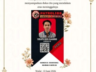 Kabar Duka dari Patroli86: Jurnalis Veliph Kho Claudio Tutup Usia