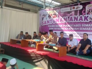 Polsek Genuk Salurkan Santunan 130 Anak Yatim, Perkuat Kedekatan Polri dengan Warga