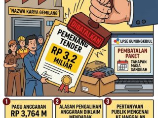 Tender Seragam BKPPD Gunungkidul Rp3,7 Miliar Dihentikan Usai Penetapan Pemenang, Publik Pertanyakan Alasannya