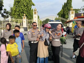 _Sambut Warga di CFD Sudirman, Ditlantas Polda Riau Kampanyekan Budaya Tertib Berlalu Lintas_