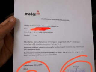 Sembilan Pekerja Lippo Plaza Lubuklinggau Diduga Diberhentikan Mendadak, Minta Kejelasan Alasan dan Hak Mereka