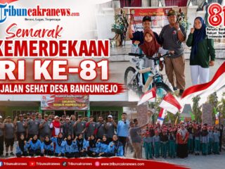 Meriahkan HUT ke-81 RI, 800 Warga Bangunrejo Ikuti Senam dan Jalan Sehat Berhadiah Sepeda Gunung
