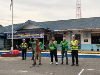 Sehari Jabat Kasat Lantas, AKP Simon Simatupang Gandeng Driver Grab Kampanyekan Tertib Lalu Lintas di Siantar