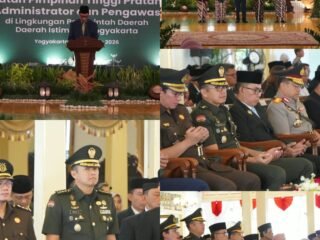 Kasrem 072/Pamungkas Wakili Danrem Hadiri Pengambilan Sumpah Pejabat Pemda DIY