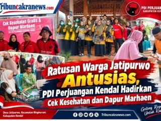 Ratusan Warga Jatipurwo Padati Cek Kesehatan Gratis dan Makan Bergizi ala PDI Perjuangan Kendal
